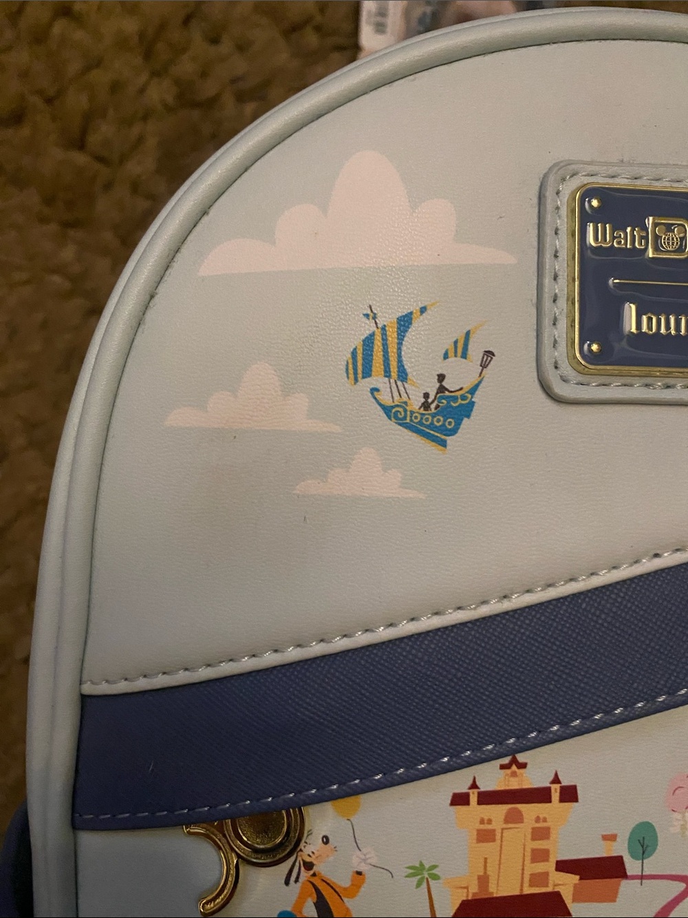 Loungefly x Walt Disney World White & Blue Mini Backpack - Picture 3 of 6